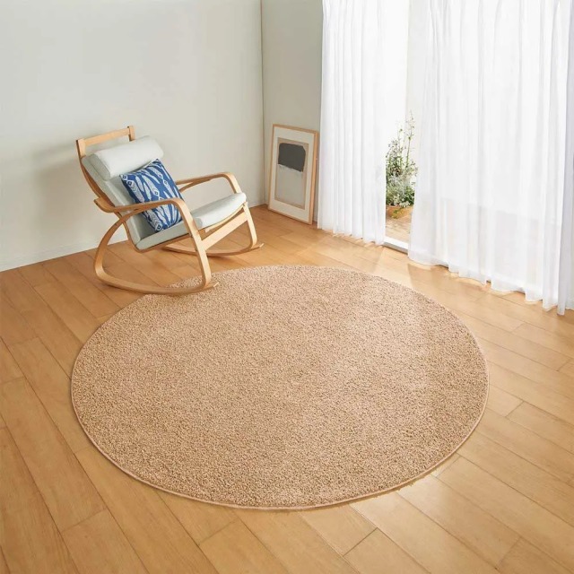 最終プライス シャギーラグ ラグ 円形 丸形 2畳 二畳 190 ウォッシャブル 洗える カーペット シャギー アース防ダニ 抗菌 滑り止め 日本製 シンプル かわいい おしゃれ アウトレット 品名 廃番 プードル 約2畳 円形 190cm R 北海道 絨毯 ラグ専門店 大漁カーペット