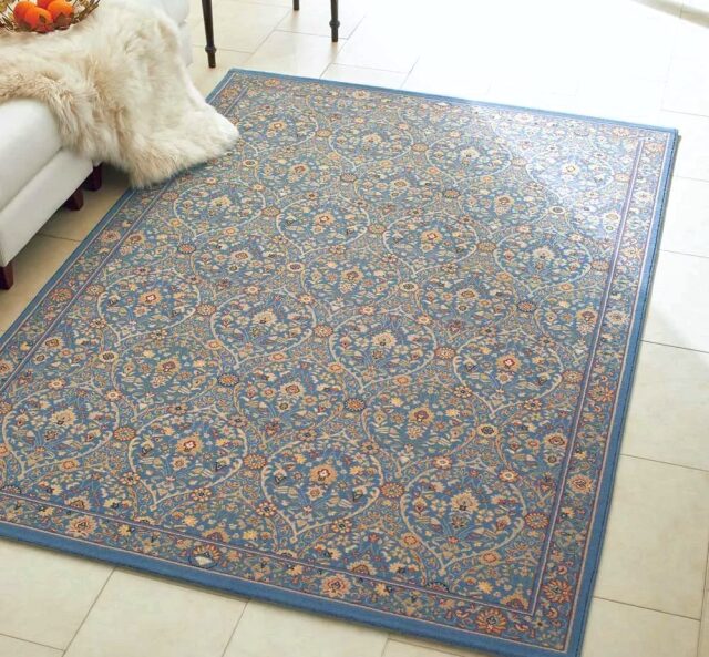 玄関マット ラグ 絨毯 67×120ｃｍ ベルギー ウール 羊毛 60万ノット 厚手 極厚 じゅうたん 高級 クラシック おしゃれ 防炎 防ダニ 天然素材 ウィルトン織 室内 KNY【ディアモンド67×120】