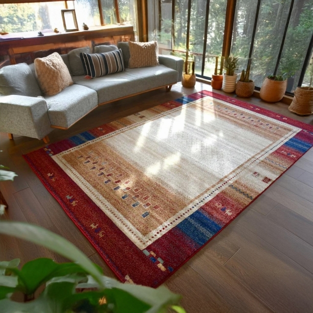 ギャッベ ラグ 6畳 240×340 絨毯 ラグマット 厚手 カーペット