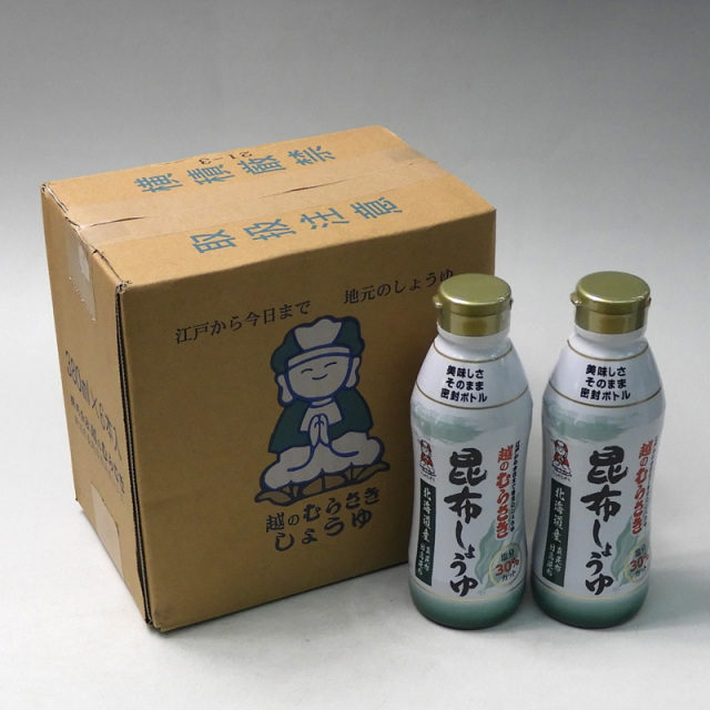 越のむらさき 昆布しょうゆ 380ml×6本 新潟県 長岡市