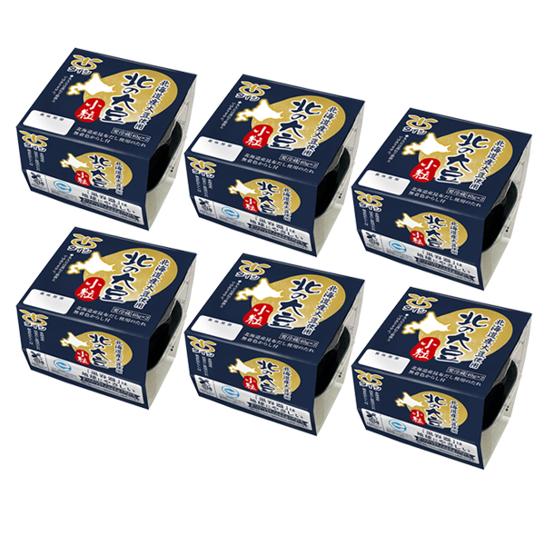 【定期購入】北の大豆　小粒納豆セット２個パック×6セット　（たれ・からし付)