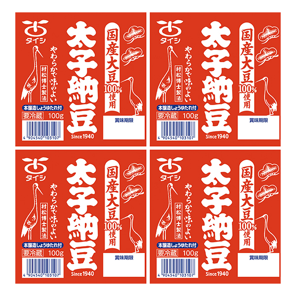 【定期購入】太子納豆　100g×4個セット（たれ付）