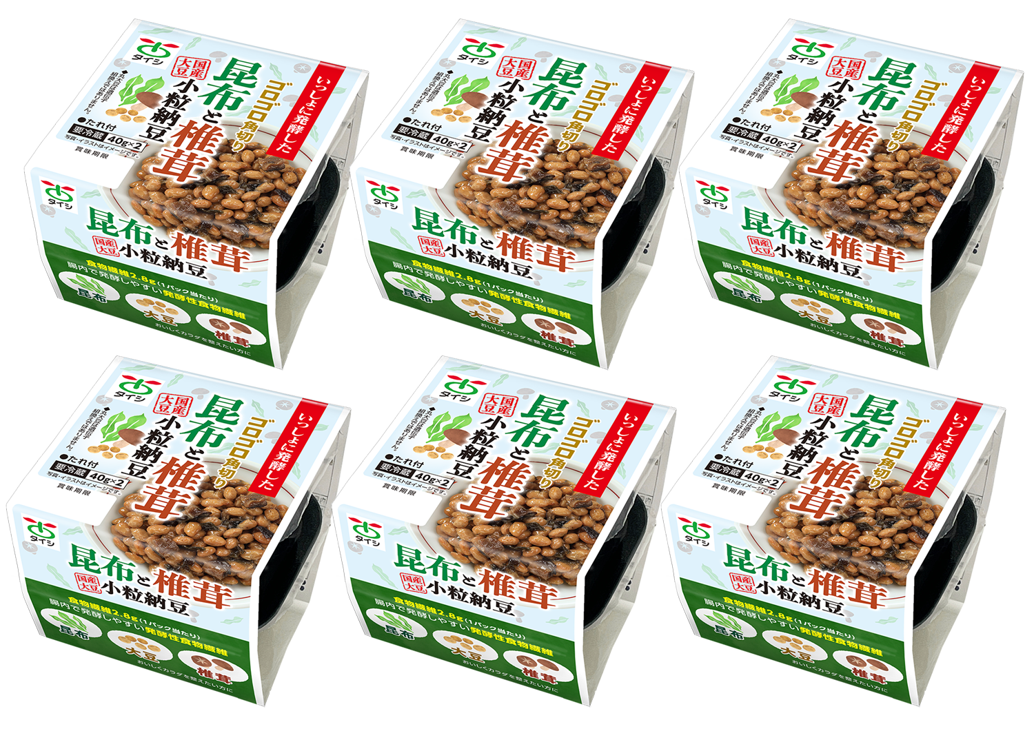 昆布と椎茸小粒納豆６個セット