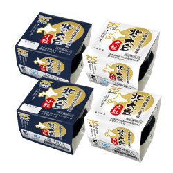 【定期購入】北の大豆 納豆 大粒小粒セット　2個パック×各2セット（たれ・からし付)