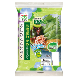 「春夏限定商品」三陸産わかめ（粉末）入り　さしみこんにゃく