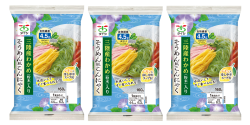 「春夏限定商品」　三陸産わかめ（粉末）入り　そうめん風こんにゃく　３個