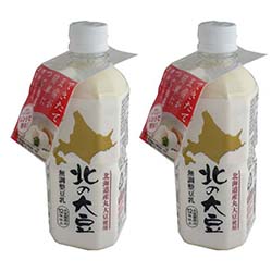 北の大豆 無調整豆乳 500ml×2本セット(にがり付) 北の大豆 無調整豆乳(にがり付) 500ml×2本セット