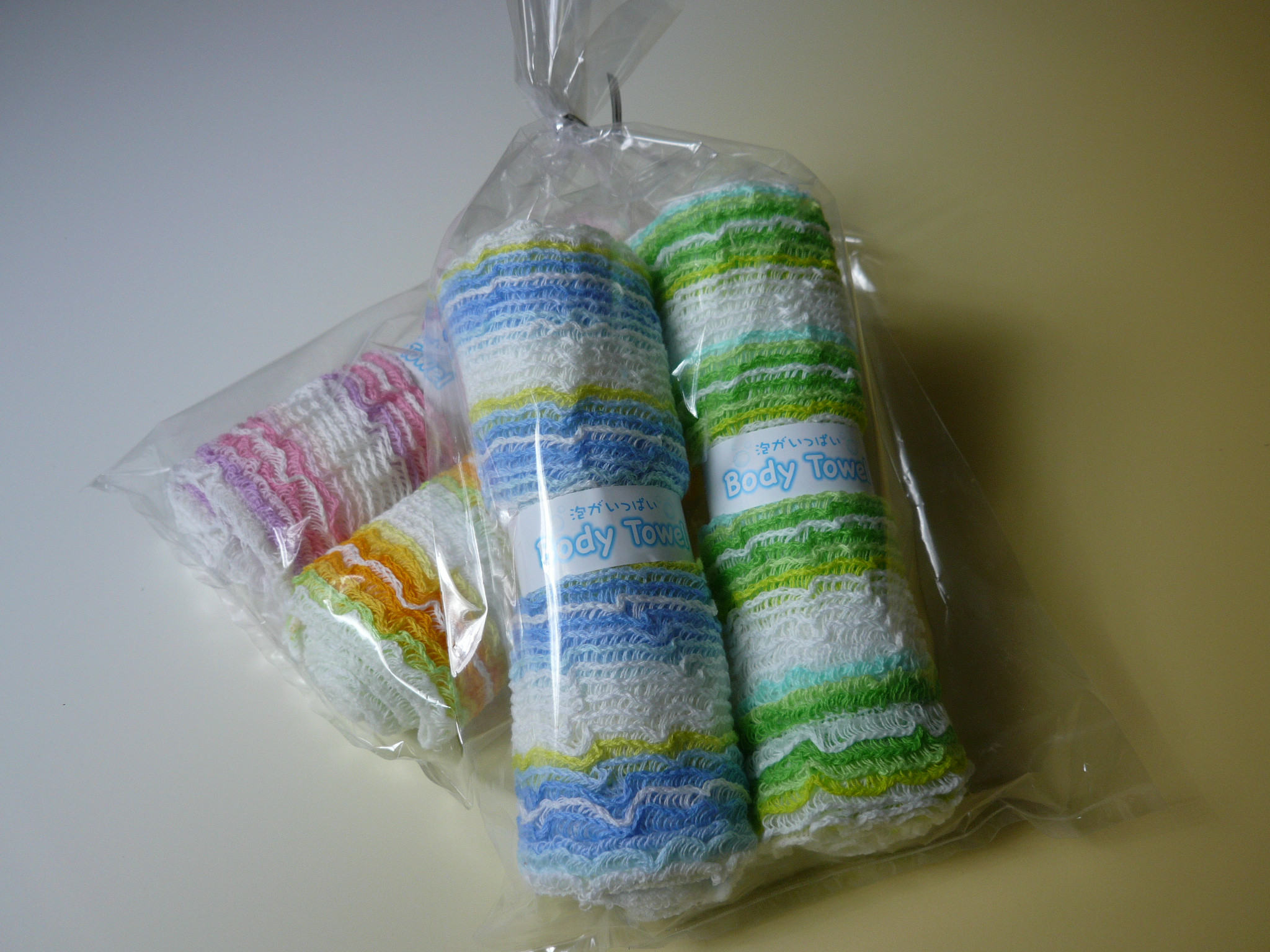 【数量限定】ラッセル織りボディタオル(2本袋入り)