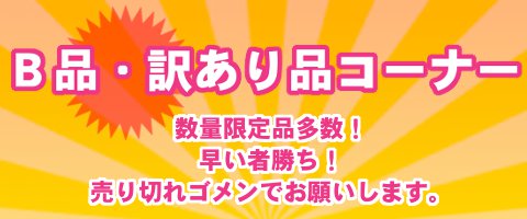 B品・訳あり品コーナー