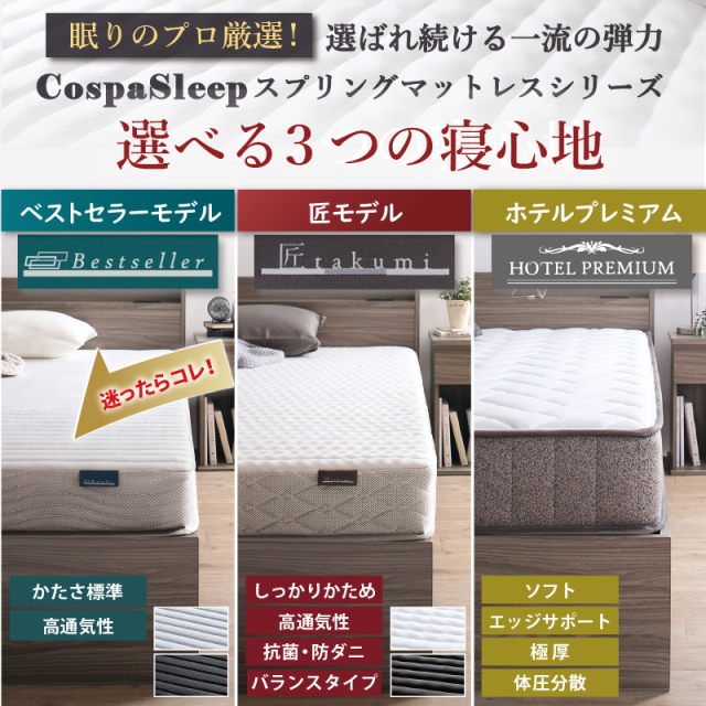 棚・コンセント・引き出し収納付のベッド【ダブルサイズ/フレームのみ】