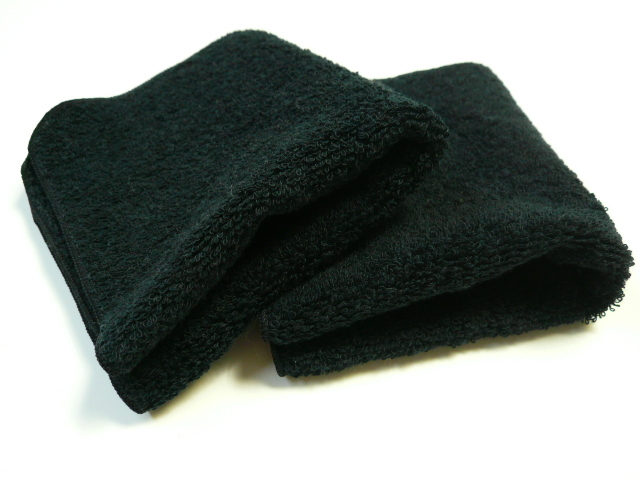 日本製の黒いタオルミニハンカチ | タオルの通販 TAKADA TOWEL