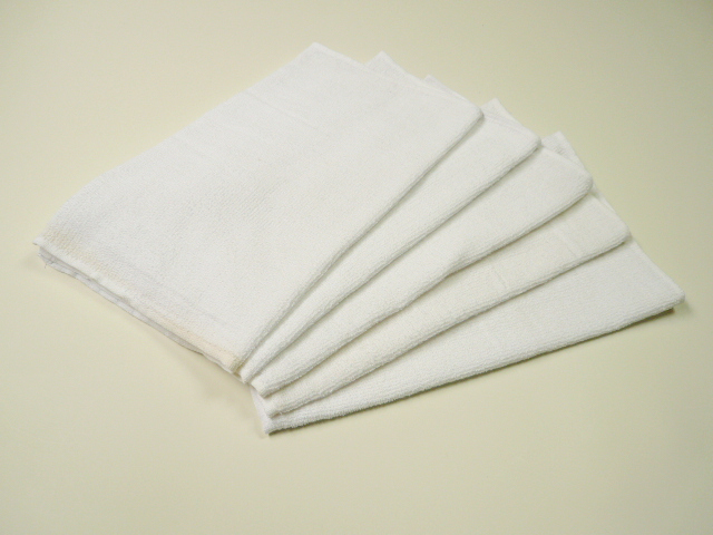 訳あり見切り品 】薄い平地付白タオル(525g[140匁])約33×81cm