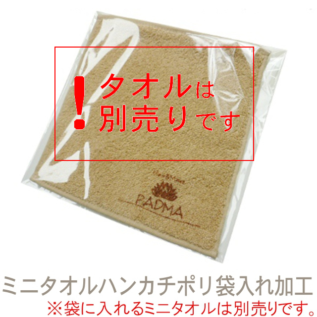 のしなしミニタオルハンカチポリ袋入れ加工(20cm×20cm専用) | タオルの