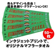 フルカラーインクジェットプリントシャーリングマフラータオル（50～枚）