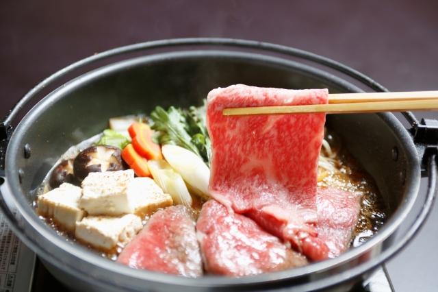 すき焼き　お召し上がり例