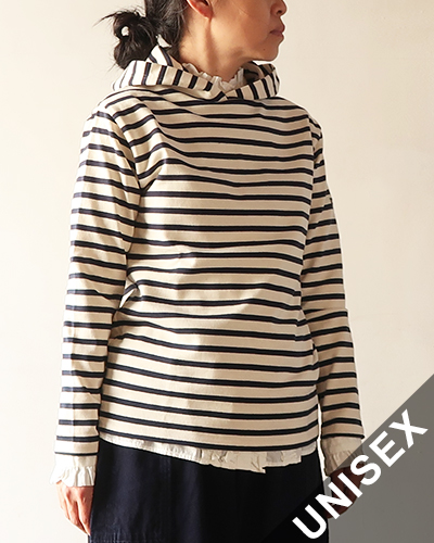 SAINT JAMES - OUESSANT CAPUU - ECRU×MARINE セントジェームス ウエッソンパーカー