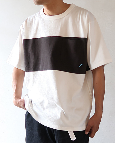 KAVU カブー パネルTee - WHITE×BLACK メール便可
