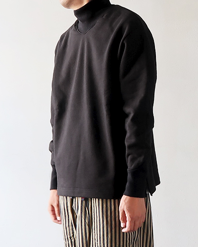 Handwerker - HW turtleneck sweater - BLACK ハンドベーカー ハンドベーカータートルネックスウェット