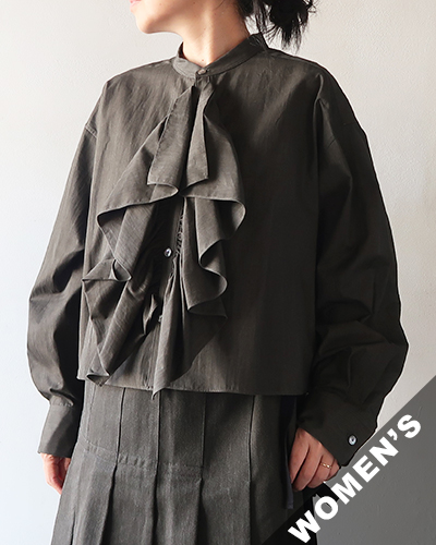 HAVERSACK ハバーサック 5ozシャンブレーフリルブラウス