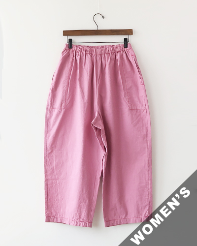 homspun ホームスパン バルキーシーチング薄手ギャザーパンツ PINK