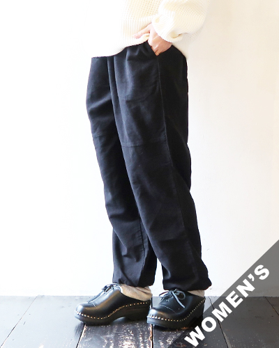 homspun ホームスパン オーガニックコットン 起毛パンツ BLACK