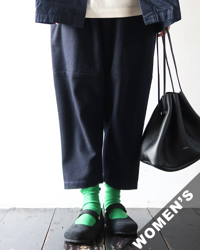 homspun ホームスパン パウダーフラノ ギャザーパンツ