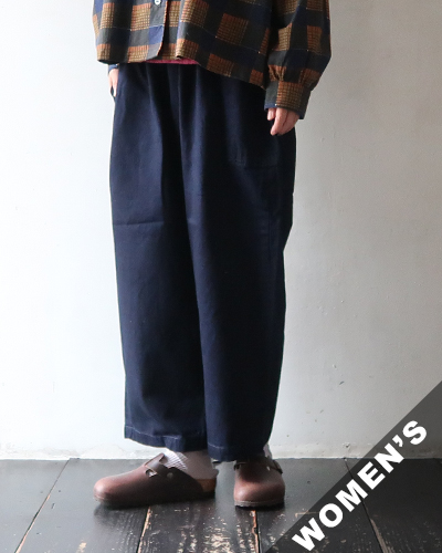 homspun ホームスパン 10オンスデニム ギャザーパンツ BLUE