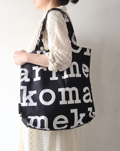 merimekko - NOTKO LOGO TOTE BAG マリメッコ トートバッグ メール便可
