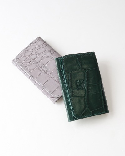 IL BISONTE イルビゾンテ エンボスドレザーカードケース メール便可