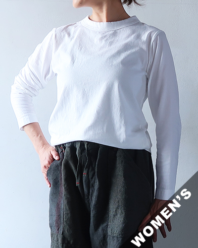 homspun ホームスパン 30/1天竺 長袖Tシャツ SARASHI メール便可