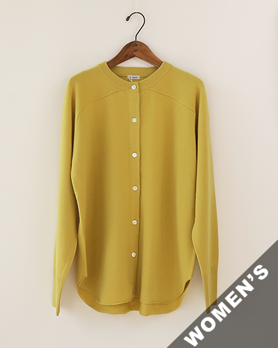 homspun ホームスパン ラム12G クルーネックカーディガン