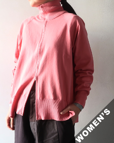 homspun ホームスパン ソフトコットンZIP-UPカーディガン PINK