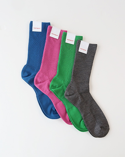 homspun ホームスパン 防縮ウールソックス メール便可