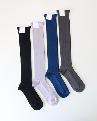 homspun ホームスパン シルケットコットンハイソックス メール便可