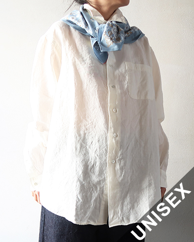 Necessary or Unnecessary - DRESS - WHITE ネセサリーオアアンネセサリー 長袖シャツ