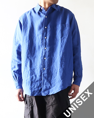 Necessary or Unnecessary - DRESS - BLUE ネセサリーオアアンネセサリー 長袖シャツ