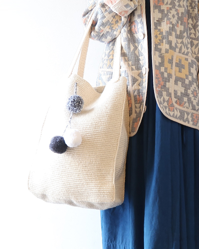 UNIQUE BATIK - BONBON COTTON TOTE ユニークバティック ボンボンコットントート