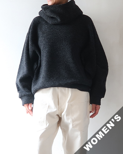 sirenemermaid シレーヌマーメイド クルーネックスウェット＆スヌード CHARCOAL
