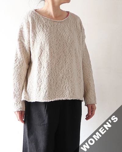 evam eva - cotton slub pullover エヴァムエヴァ コットンスラブプルオーバー