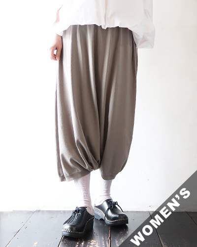 evam eva - cotton sarrouel pants - 47 OTTER GRAY エヴァムエヴァ
