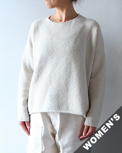 evam eva - renew-wool pullover - 05 IVORY エヴァムエヴァ リニューウール プルオーバー