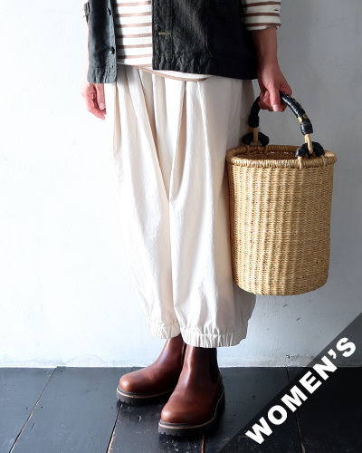 evam eva - cotton cropped pants - 04 ANTIQUE WHITE エヴァムエヴァ コットン クロップドパンツ