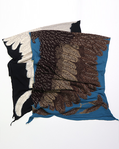 KAPITAL キャピタル 縮絨ウール ラメ 大鷲マフラー