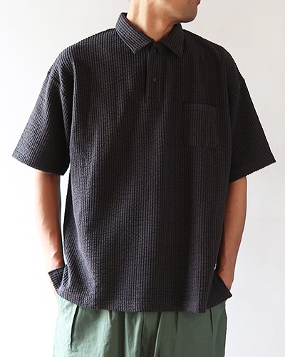 HOLIDAYS COMFORT by RIDING HIGH - SEERSUCKER JERSEY BIG POLO ホリデーズコンフォート バイ ライディングハイ シアサッカー ジャージー ビッグポロ