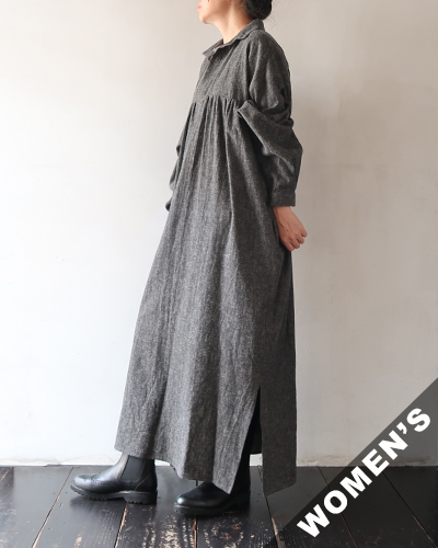 Honnete - Gathered Long Shirt オネット ギャザーロングシャツ