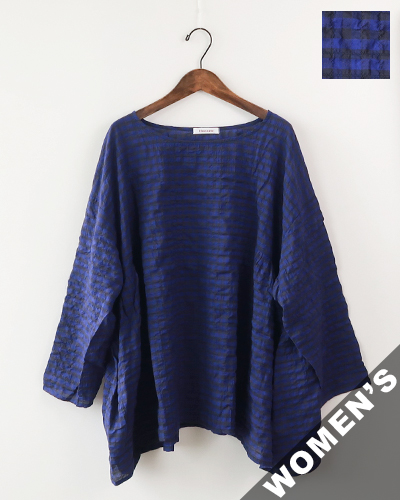 Honnete - Side Gathered Shirts - Shirring Gingham Check オネット サイドギャザーシャツ