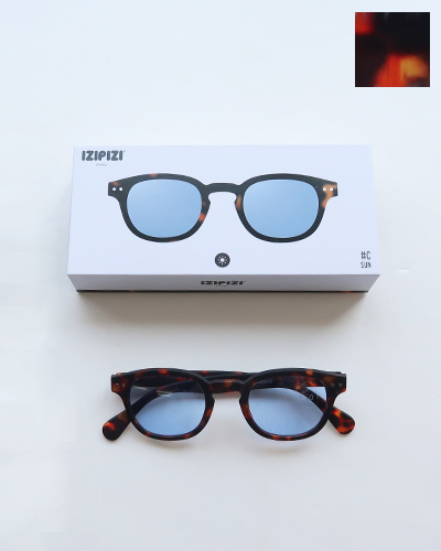 IZIPIZI - SUN LIGHT COLOR #C  (Tortoise-Light Blue Lenses) イジピジ サンライトカラー#C(トータス)