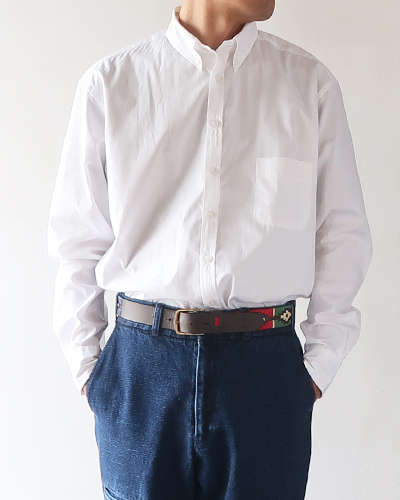 James Mortimer長袖シャツ（THOMAS MASON生地） Thomas Mason