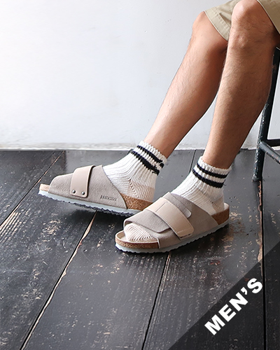BIRKENSTOCK - Kyoto Nubuck/Suede Leather - STONE COIN - MEN'S ビルケンシュトック キョウト