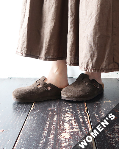 BIRKENSTOCK - Boston Suede Leather - MINK - WOMEN'S